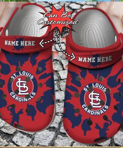 Baseball Personalized St. Louis Cardinals Color Splash Clog Shoes