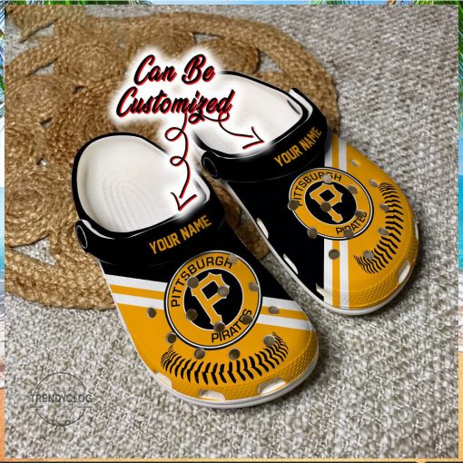 Baseball Pittsburgh Pirates Personalized Baseball Logo Team Clog Shoes