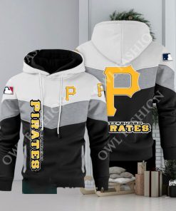 Baseball Pittsburgh Pirates Team MLB Black White Printed Hoodie