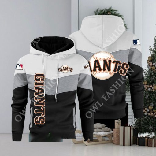 Baseball San Francisco Giants Team MLB Black White Printed Hoodie