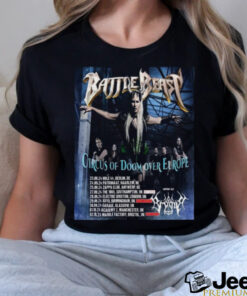 Battle Beast At Manchester England UK 1 October 2024 Circus Of Doom Over Europe Tour Dates Poster shirt