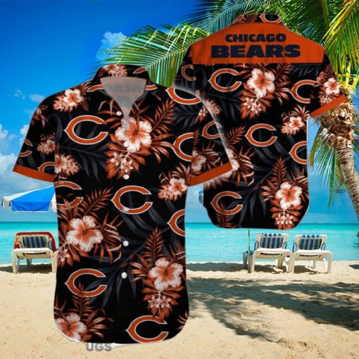 Beach Shirt Chicago Bears 3D Printing Hawaiian Shirt NFL Shirt For Fans