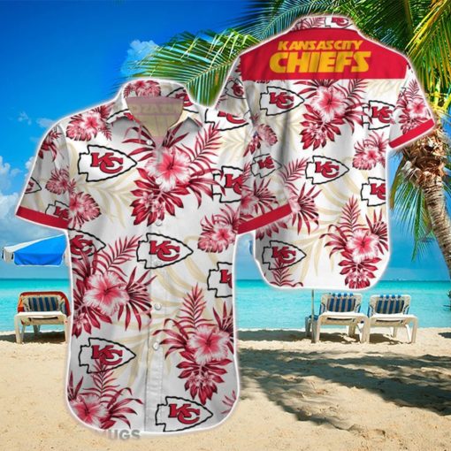 Beach Shirt Kansas City Chiefs Tropical 3D Hawaiian Shirt Big Fans Gift