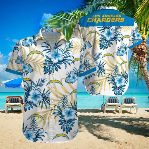 Beach Shirt Los Angeles Chargers 3D Printing Hawaiian Shirt NFL Shirt For Fans