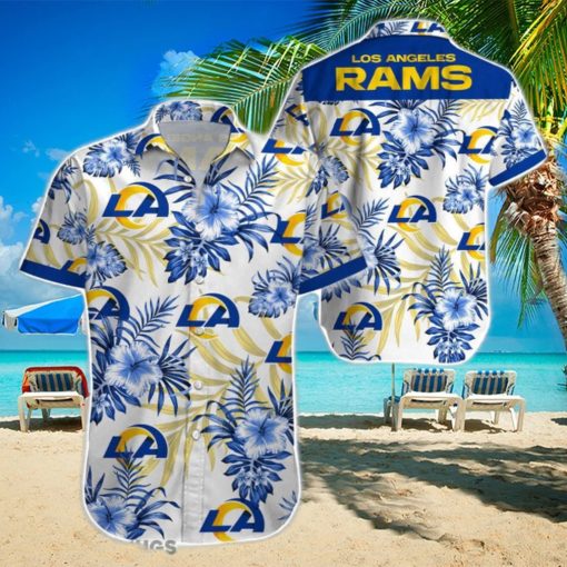 Beach Shirt Los Angeles Rams 3D Printing Hawaiian Shirt NFL Shirt For Fans