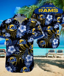 Beach Shirt Los Angeles Rams Tropical 3D Hawaiian Shirt Big Fans Gift