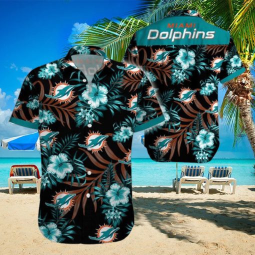 Beach Shirt Miami Dolphins Tropical 3D Hawaiian Shirt Big Fans Gift