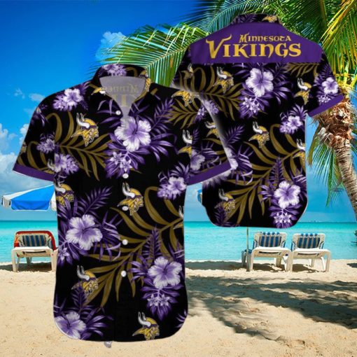 Beach Shirt Minnesota Vikings 3D Printing Hawaiian Shirt NFL Shirt For Fans