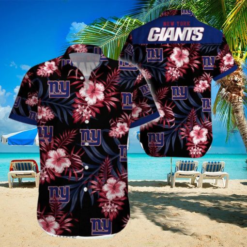 Beach Shirt New York Giants Tropical 3D Hawaiian Shirt Big Fans Gift