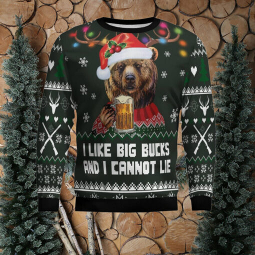 Bear Hunting and Beer Ugly Christmas Sweater