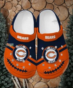 Bears Navy And Orange Crocs Shoes