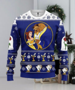 Beauty And The Beast Disney Ugly Christmas Sweater Gift For Holiday 2024