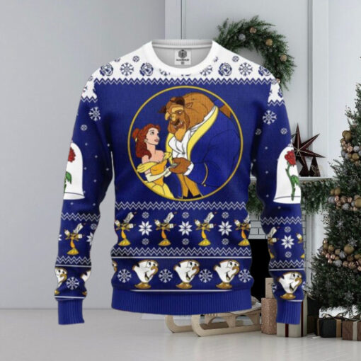 Beauty And The Beast Disney Ugly Christmas Sweater Gift For Holiday 2024