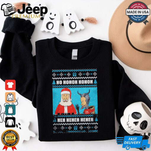 Beavis and Butt head Santa Claus and Krampus X Mas Sucks ho hohoh hohoh shirt