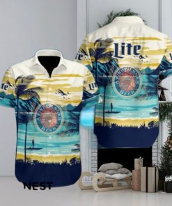 Beer Lite A Fine Pilsner Hawaiian Design Short Sleeve Shirt