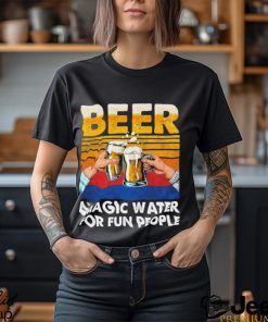 Beer magic water for fun people vintage shirt