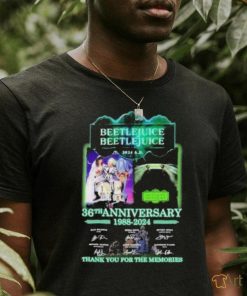 Beetlejuice 36th Anniversary 1988 2024 signatures Thank You For The Memories T Shirt