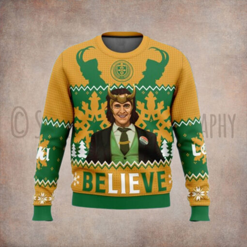 Believe Loki Ugly Christmas Sweater