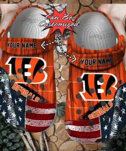 Bengals Dynasty Crocs Bengals USA Flag Crocs