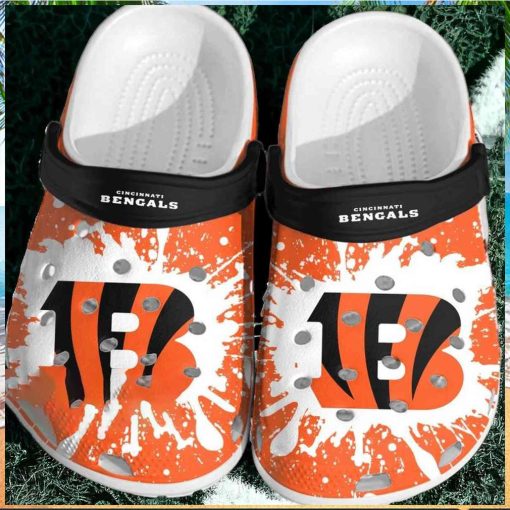 Bengals Splash Orange Custom Crocs