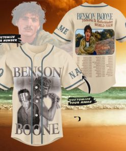 Benson Boone Fireworks & Rollerblades World Tour Personalized Baseball Jersey