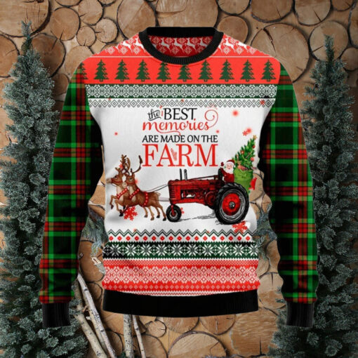 Best Memories Made on Farm Christmas Ugly Sweater