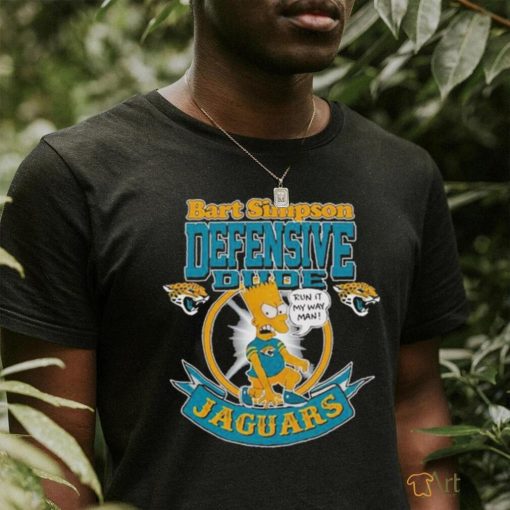 Best NFL Jacksonville Jaguars Bart Simpson Defensive Dude Run It My Way Man Logo Shirt