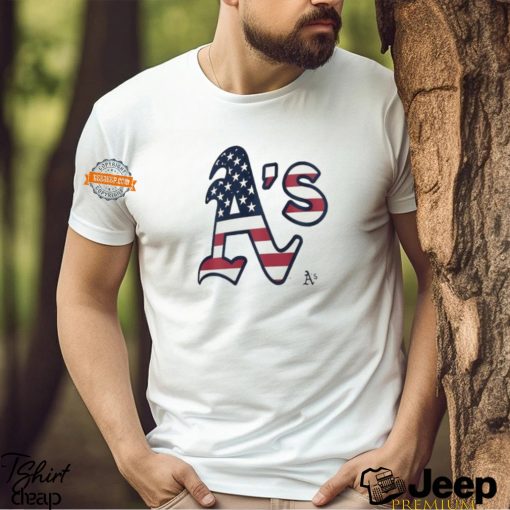 Best Oakland Athletics A’ S logo x Flag of the United States shirt