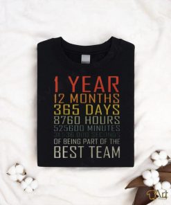 Best Team Vintage Work Anniversary 1 Years Employee shirt