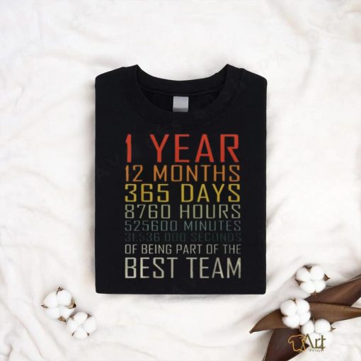 Best Team Vintage Work Anniversary 1 Years Employee shirt