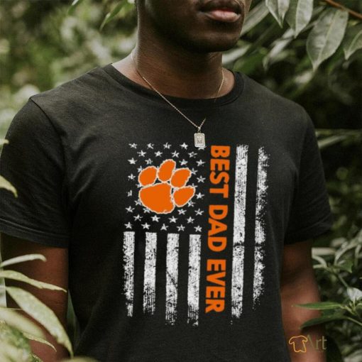 Best dad ever Clemson Tigers American flag shirt