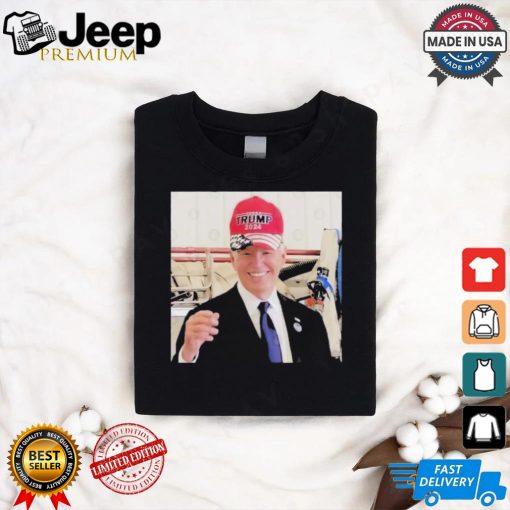 Biden Wearing Trump Maga Hat T Shirt