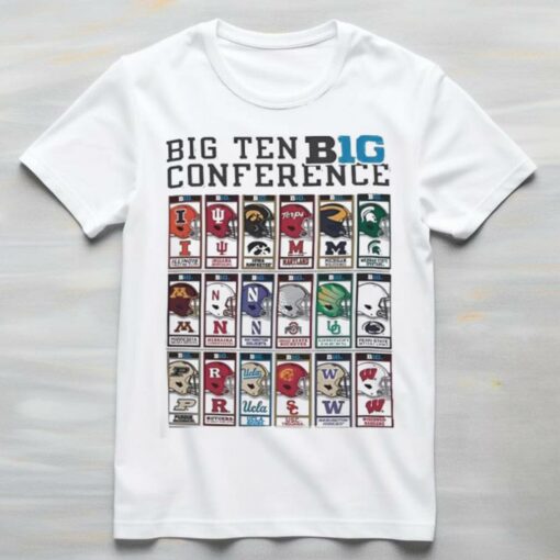 Big 10 conference all team helmet shirt