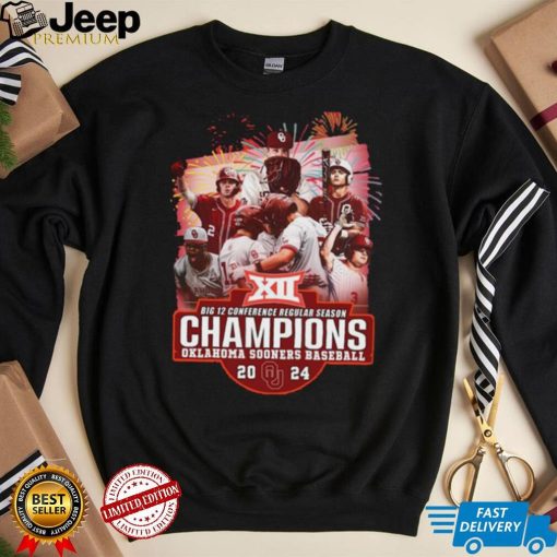 Big 12 Conference Regular Season Champions Okalahoma Sooners Baseball 2024 T Shirt