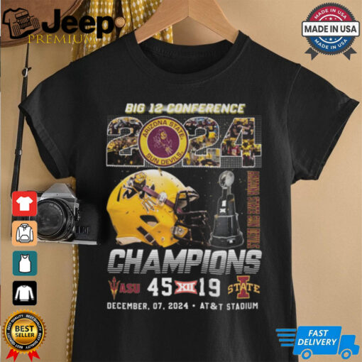 Big 12 conference Champions 2024 Asu vs state Forks Up Yellow T shirts