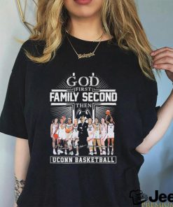 Big East 204 God First Family Second Then Uconn Women’s Basketball Signatures Shirt