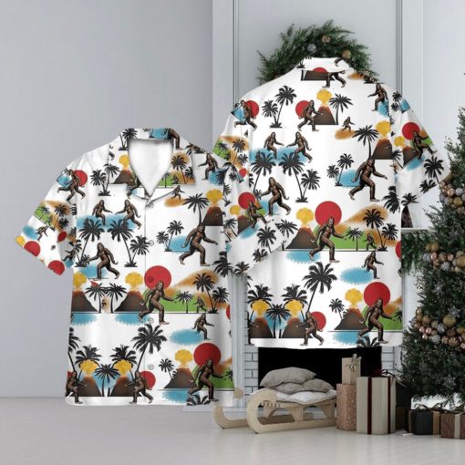 Bigfoot Camping Funny 3D Hawaiian Shirt Holiday Gift