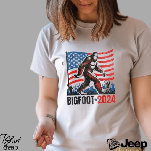 Bigfoot Sasquatch President 2024 Vote Elect Funny Sarcastic T Shirt