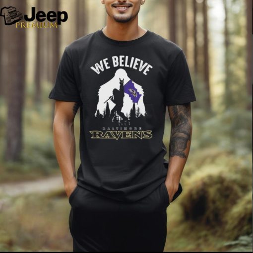 Bigfoot We Believe Baltimore Ravens 2024 shirt