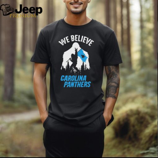 Bigfoot We Believe Carolina Panthers 2024 shirt