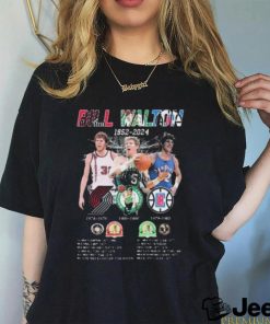 Bill Walton 1952 2024 Portland Trail Blazers, Boston Celtics And La Clipper Signatures Shirt