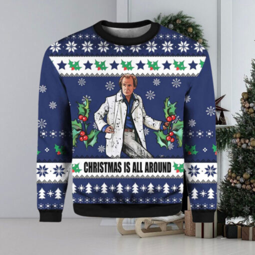 Billy Mack Christmas Is All Around Love Actually Ugly Sweater