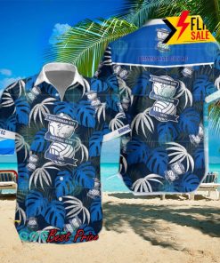 Birmingham City FC Big Logo Tropical Leaves Hawaiian Shirt And Shorts