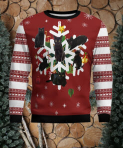 Black Cat Snowflake Ugly Christmas Sweater