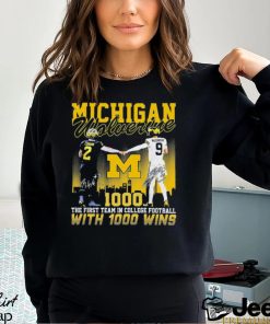 Blake Corum And Jj Mccarthy Michigan Wolverines The First Team In College Football With 1000 Wins Shirt