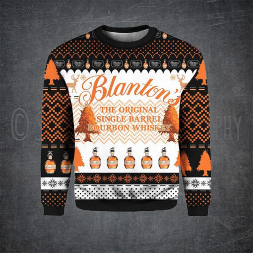 Blanton’s Bourbon Whiskey Ugly Christmas Sweater