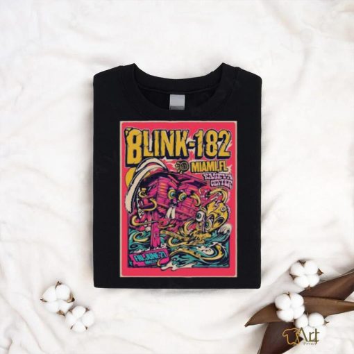 Blink 182 Miami FL Poster For The Concert At Kaseya Center On June 21 2024 Unisex T Shirt