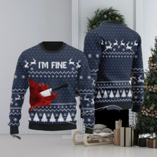 Bloody I’m Fine Ugly Christmas Sweater