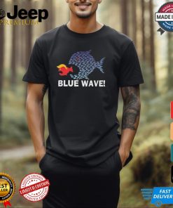 Blue Fish Eating Red Fish Blue Wave 2024 Shirt