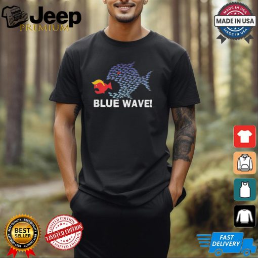 Blue Fish Eating Red Fish Blue Wave 2024 Shirt